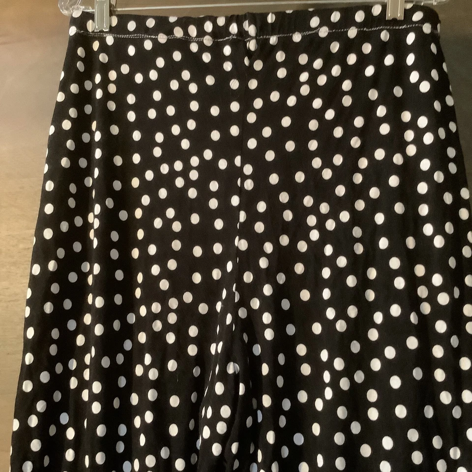 ASOS женщин пижамы низ эластичный пояс размер 14 черный белый горошек тянуть на - Изображение 4 из 4