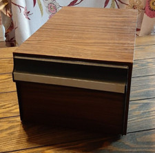 Vintage Kenmark Industrial Faux Wooden VHS Tape Holder 10 Slots for 10 Movies