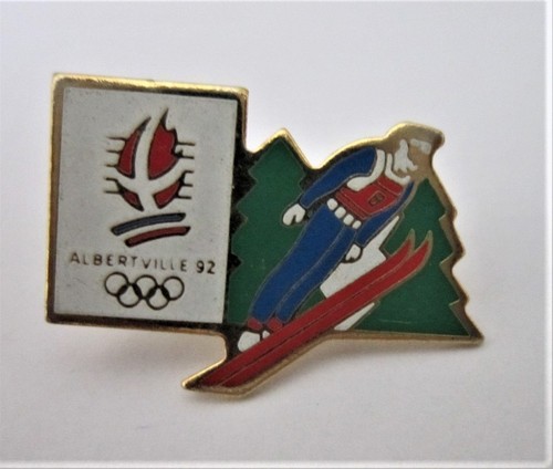Pin's Folies – Badge Albertville 1992, Jeux Olympiques D'hiver, La Plagne Luge