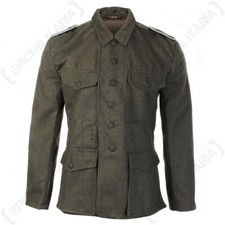 WW2 German M42 Field Grey Tunic - Military Army Green Wool Reproduction Uniform