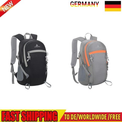 Hiking Backpack Camping Backpack Waterproof Lightweight Rucksack (Black)