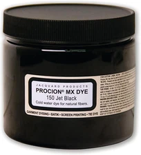 Jacquard Procion Tie Dye Powder Jet Black 8Oz Jar - Powder Dye for Tie Dye - Per