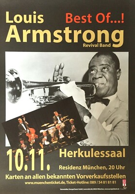 LUIS ARMSTRONG REVIVAL BAND 2015 - orig. Concert Poster - Konzert Plakat - A1
