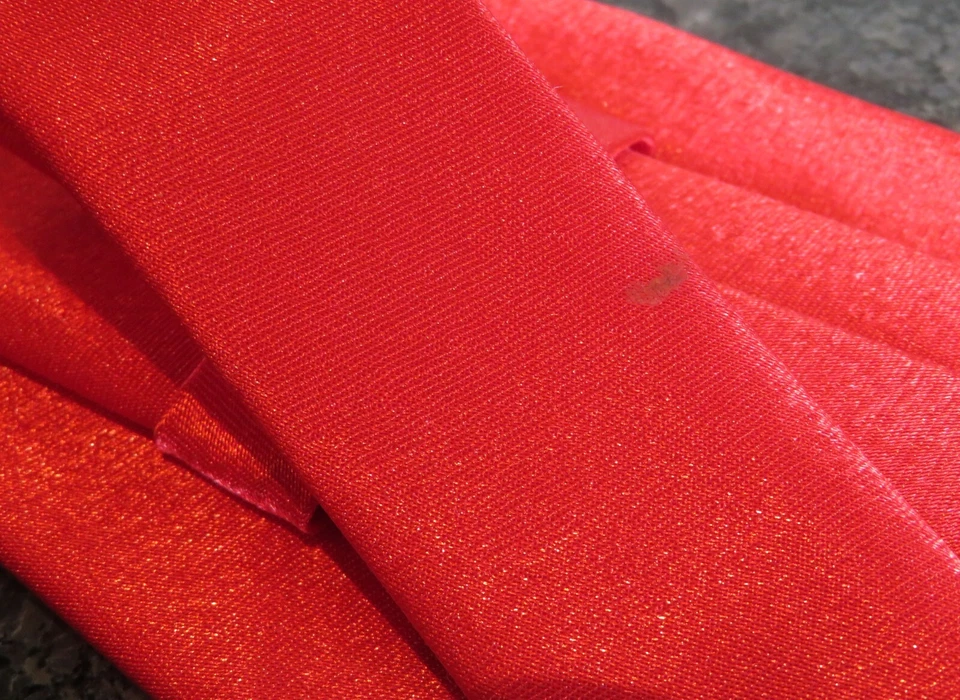 Corbata D Berite hecha a mano 100 % roja seda  Foto 4 de 4