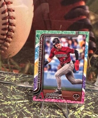 DIAMONDBACKS 2025 Topps MLB CORBIN CARROLL Easter Egg Pastel Border SP #78