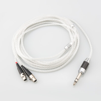 Pure Silver 8-Cores Kopfhörer Kabel für Audeze LCD-2 LCD-3 LCD-4 LCD-X LCD-XC