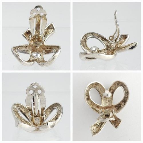 Charles Krypell Sterling Silver 925 Clip On Earrings Signed Designer Knot 14.8g - Picture 22 of 24
