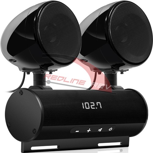 Motorcycle Stereo Speakers Audio System Bluetooth Amplifier Radio USB
