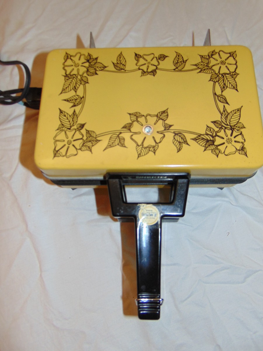 どーなっつ Vintage Superlectric Super Six Electric 6 Donut Baker Yellow