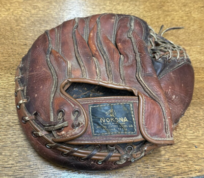VTG NOKONA Baseball Catchers Mitt GLOVE LH GLOVE RIGHT HAND