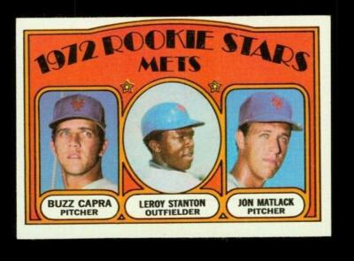 Vintage 1972 Topps BASEBALL Trading Card #141 Rookie Stars Mets Buzz Capra