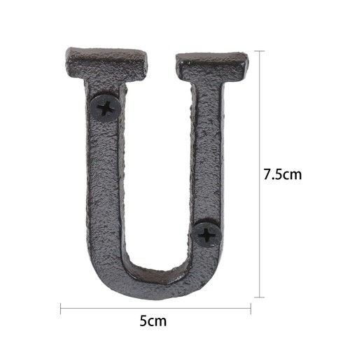 1pc Gate Door Mailbox Alphabet Letters Numbers Sign Address Name Plaque Iron - Picture 90 of 160