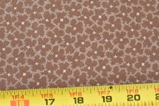By 1/2 Yd, Brown Print on Tan Quilt Cotton, Thimbleberries, Village Green, P9351