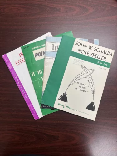 Lot Of 4 Vintage Piano Organ Books. Learn To Read And Play Sheet Music. Hymns