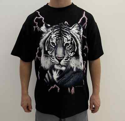 Rare Vintage 1990s American made in USA Thunder Tiger shirt Graphic Print Tee XL