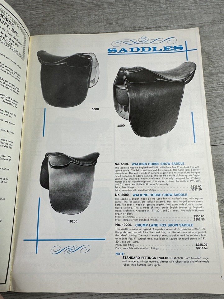 Vintage 197879 Walking Horse Supply Company Mail Order Catalog