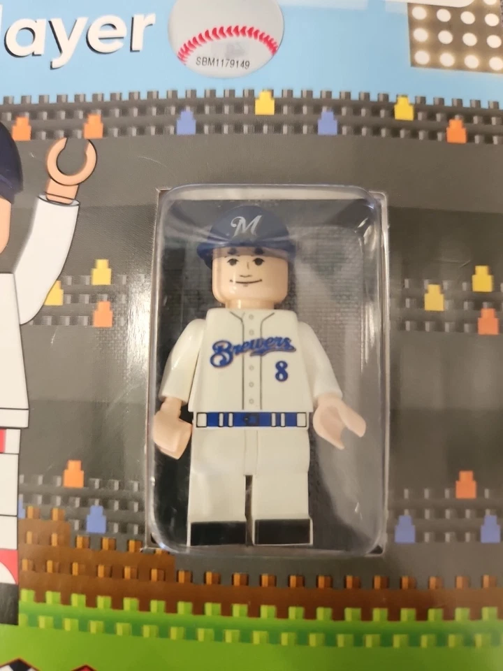 NUEVO FOCO Mini Figura Jugador BRXLZ #8 Ryan Braun Milwaukee Brewers MLB Foto 2 de 4