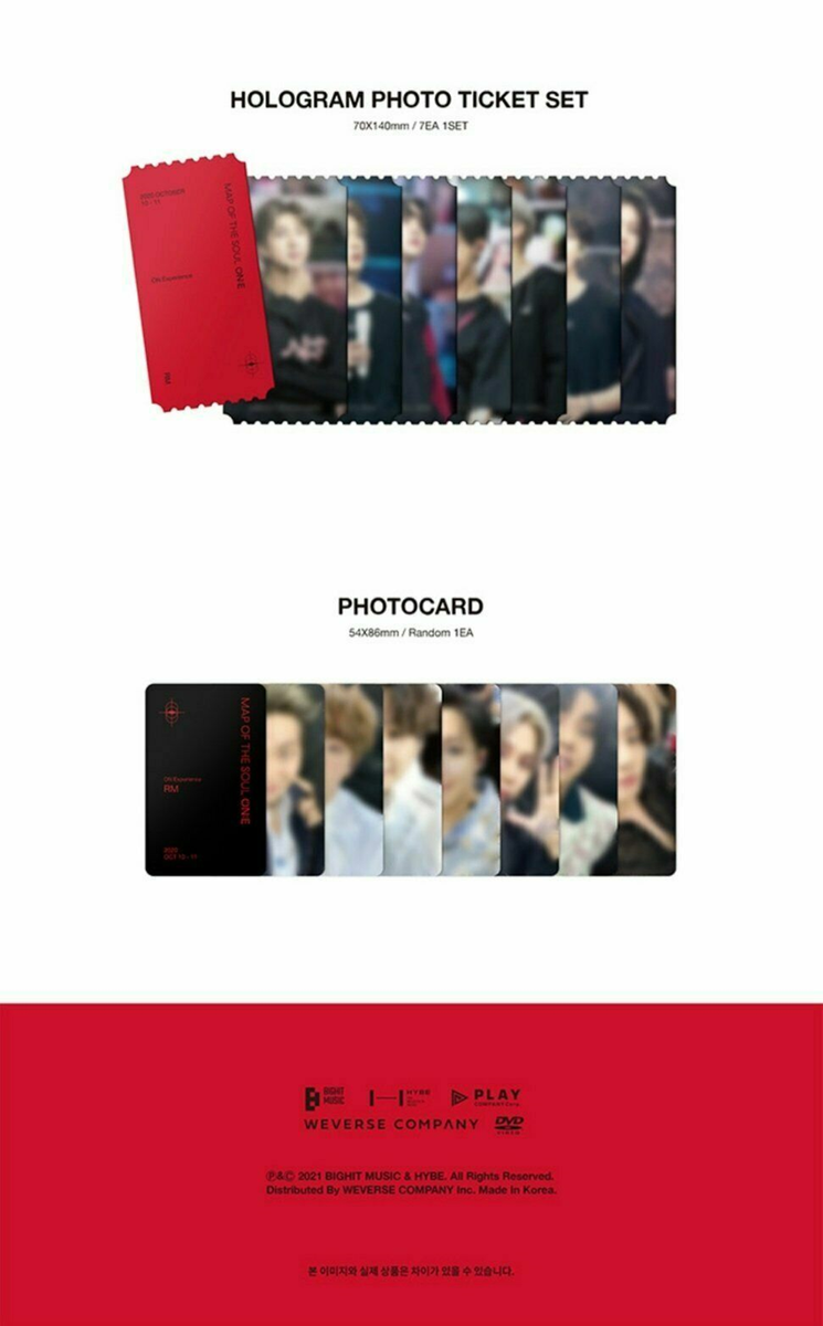 BTS MAP OF THE SOUL ON:E ONE DVD ver. Official Photocard