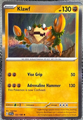 klawf 130 pokemon card value Klawf - 105/182