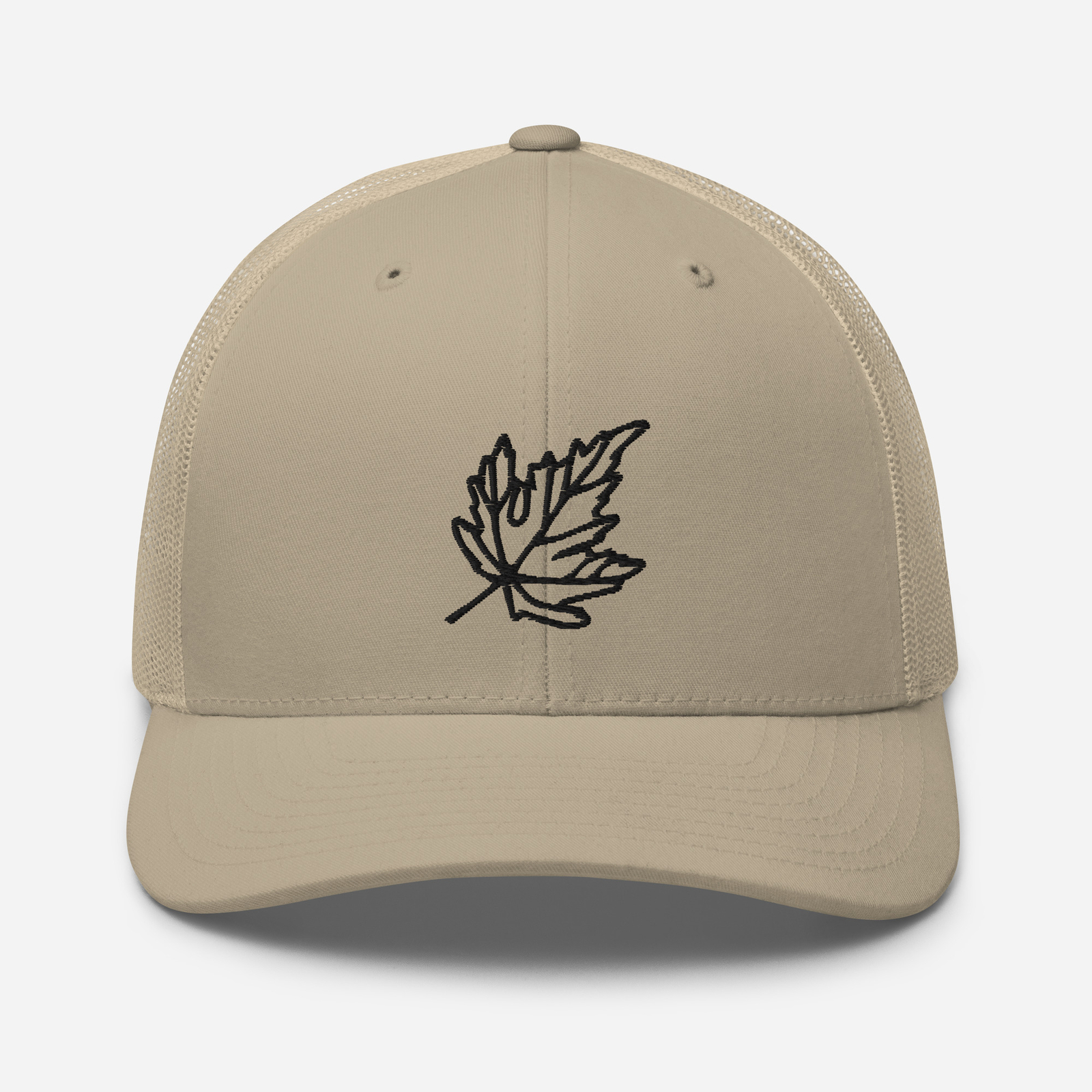 Baseball cap with leaf logo cap for men and women. trucker cap-image