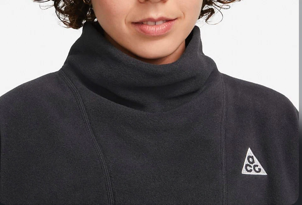 NIKE ACG Wolf Tree Pullover Suéter Top Carbono Gris Oscuro Mujer Grande NUEVO Foto 2 de 4