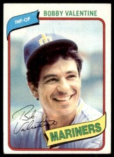 1980 TOPPS BOBBY VALENTINE . SEATTLE MARINERS #56