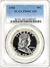 1960 PROOF FRANKLIN HALF DOLLAR PCGS PR68 CAM, BRILLIANT, NO SPOTS OR HAZE