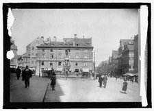8" x 10" Photo 1900 Germany, Augsburg. Fountain of Augustus with Egg Market