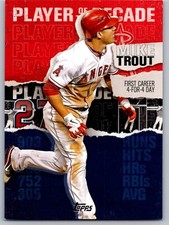 2020 Topps Mike Trout Player of the Decade MT-3 Black 34/299 1st 4 For 4 Day