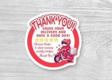 Set of 48 pcs Delivery Stickers Food Deliver Doordash Uber Stickers - B406