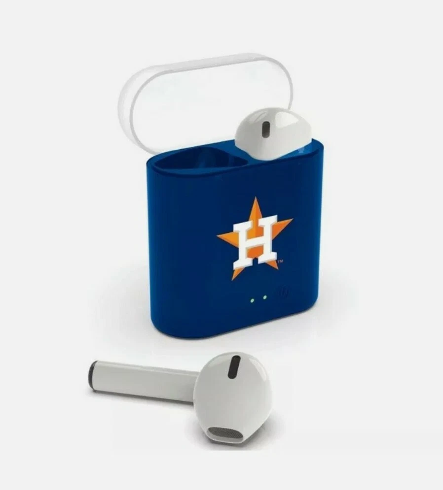 HOUSTON ASTROS MLB TRUE WIRELESS BLUETOOTH EARBUDS WITH CHARGING