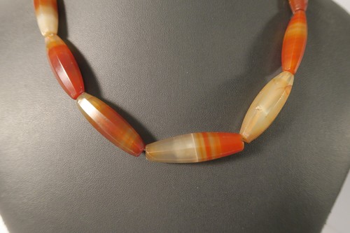 Alte Achatperlen Idar-Oberstein GH56 Old Agate Stone Trade Beads India Afrika - Picture 9 of 10