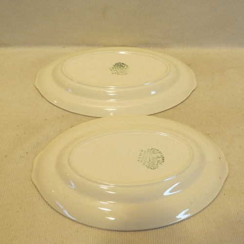 HTF VTG Laughlin Eggshell Georgian Gold Open Roses w/ Red Line Serving Platters - Picture 12 of 14