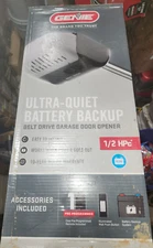Belt Drive Garage Door Opener - Ultra Quiet 1/2HP Genie 1055B - w/Battery Backup