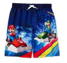 Boys Size 4/5 Nintendo Mario Kart Youth Board Shorts Swim Trunks