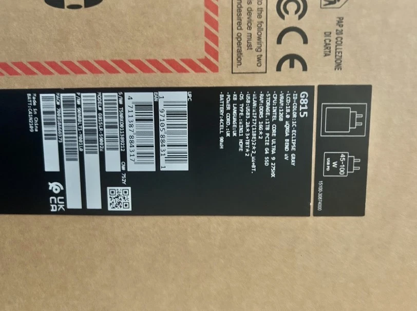 Asus Gaming Laptop ROG Strix G18 Core Ultra 9 32GB RAM 18" RTX 5070 Ti 1TB SSD - Image 3 of 4