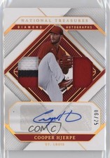 2023 National Treasures Diamond Duals Holo Gold 6/25 Cooper Hjerpe Auto s5q