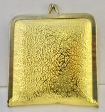 vintage Snap close złoty tłoczony zestaw do manicure z narzędziami