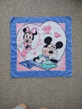VINTAGE Mickey Writing Minnie Mouse J.A. Woronowicz Disney Handkerchief Bandana