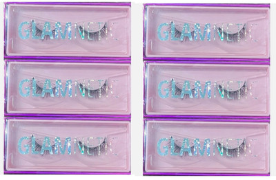 6x  Glamnetic Lashes Lucky Virgo Magnetic Eyelashes Long Round Faux
