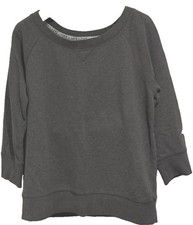 Y2K Pink Victoria's Secret Gray Sweatshirt Medium 3/4 Sleeve Dog Logo Pullover