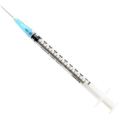 Exel 26044 Tuber-culin Syrin-ges 1cc 25 Gauge x 5/8'' Need-le 100/Bx