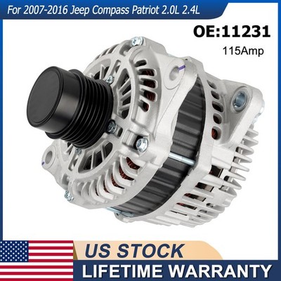 Alternator OEM 11231 for Jeep Compass & Patriot 2007-2016 2.0L 2.4L 115Amp CW