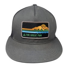 The Great PNW Patch Snapback Trucker Hat Gray One Size Mesh Back Yupoong