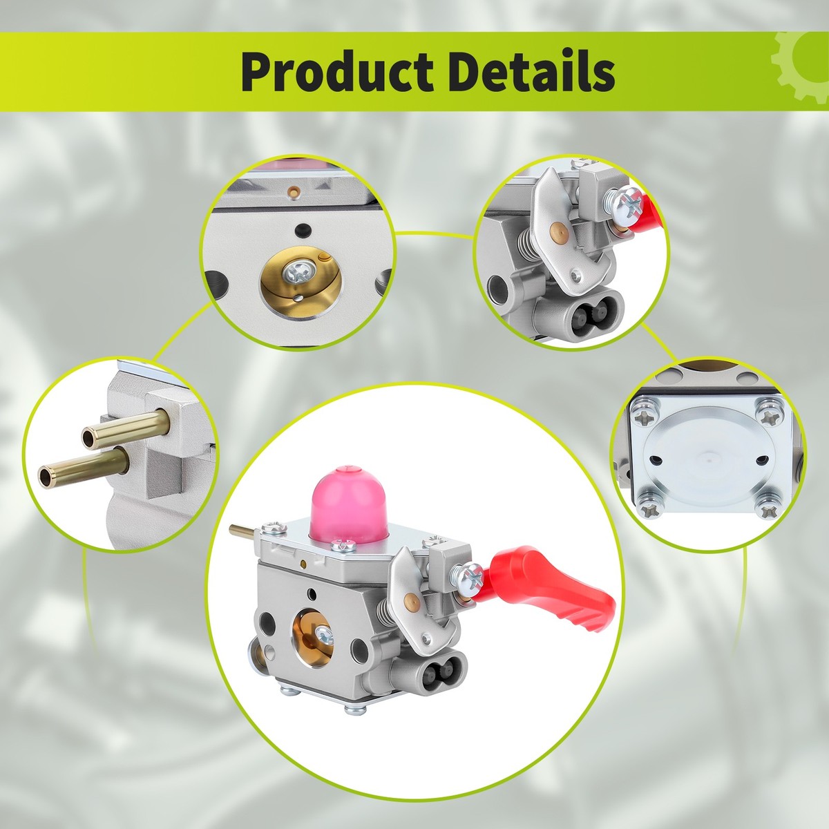 Gruppo Carburatore C1U-W43 545081857 Per Soffiatore Per Foglie VS-2 - Foto 6