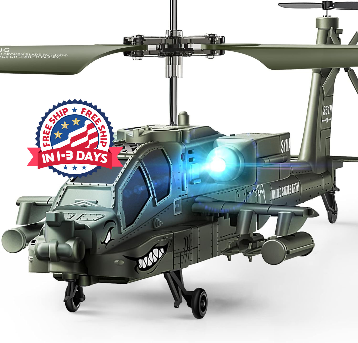 Helic&oacute;ptero de control remoto de 2,4 GHz, juguete militar para ni&ntilde;os y ni&ntilde;as.