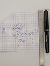 Wahl Eversharp Black Fountain Pen 14k Gold Nib Restored *