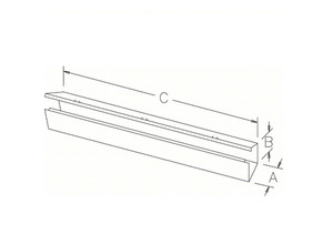 Hoffman F66G120 Wireway Type 1 Straight Section steel grey