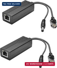 Active PoE Power Over Ethernet Splitter Adapter 48V to 12V, 5.5x2.1mm DC, IEEE 8