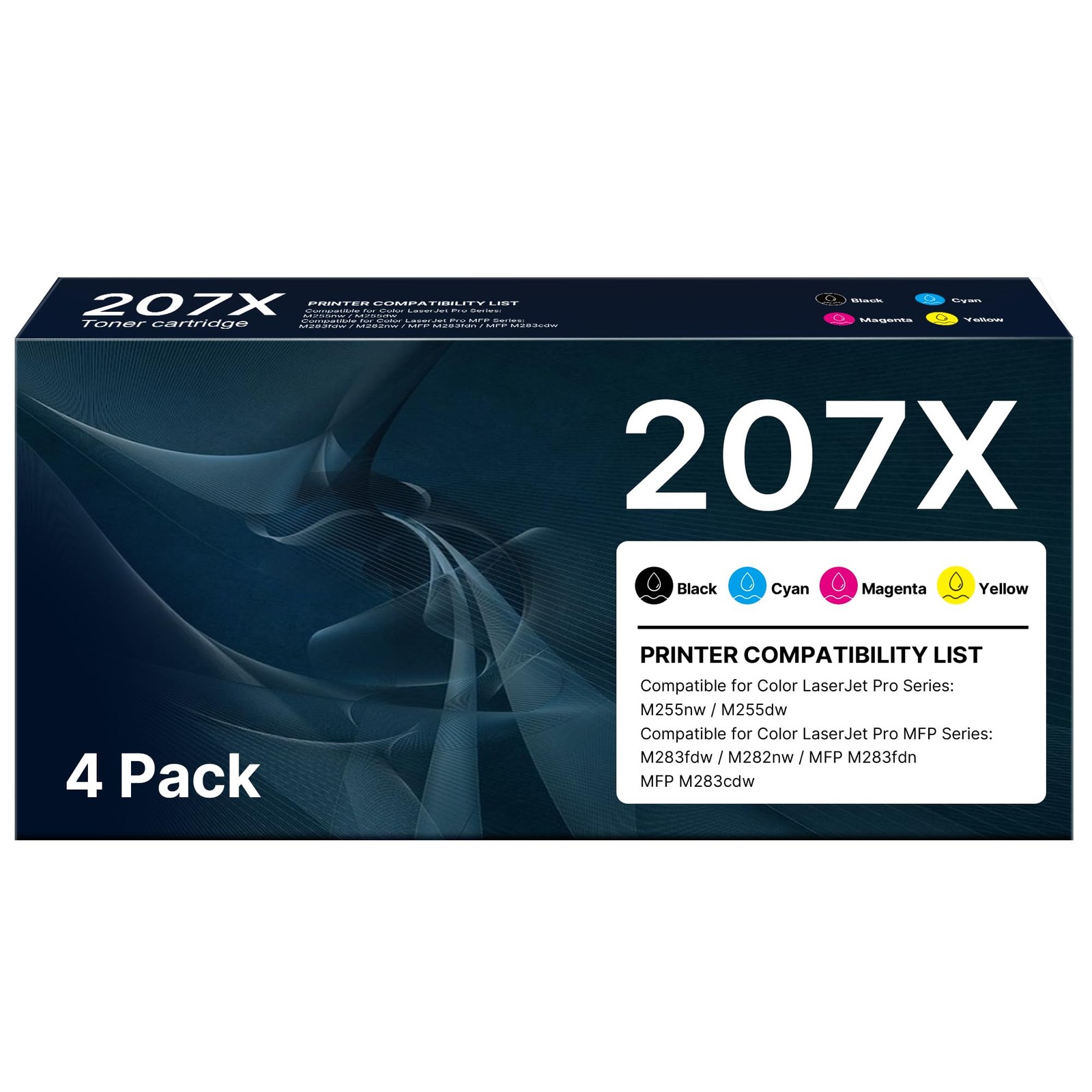 Cartouche toner 207X 207A compatible HP avec puce pour imprimante laser noir